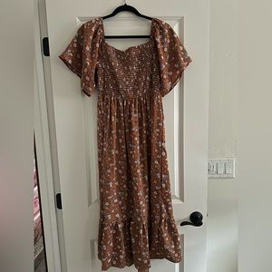 Smocked Midi Dress